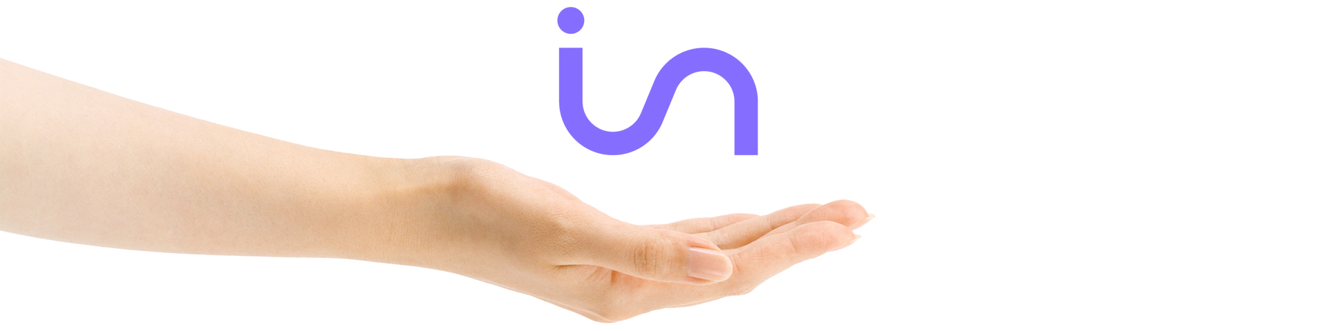 The photo shows a hand supporting the insidevision logo